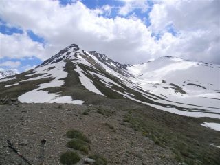 a sx la spalla del pic lombard a dx le Petit Rochebrun