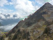 Tutta la cresta di salita