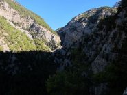 La gola di Elighia a monte di Fliskounias