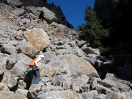 La zona di grandi massi