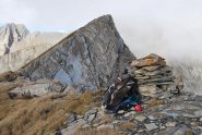 Le due cime: quella con ometto (in primo piano) e la sommità della cresta 