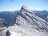 La svelta piramide del Bouilliagna dopo la recente spolverata..