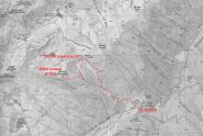 stralcio di mappa Fraternali e via di salita