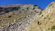 ultimo tratto del sentiero per il Passo di Laroussa (12-10-2013)