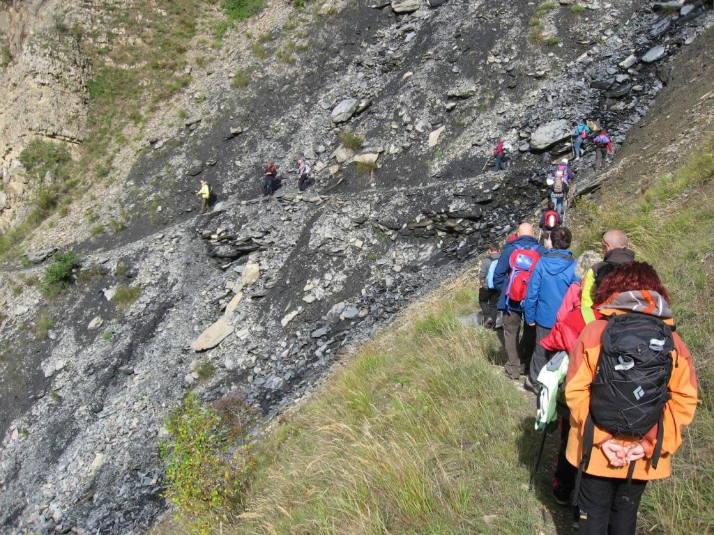 parte del gruppo in discesa