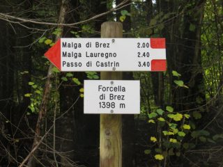 Cartello alla partenza
