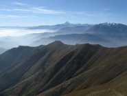 La lunga cresta vista dalla cima dell'Aquila