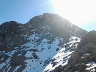 Primo salto della cresta, sopra il colle di Trione