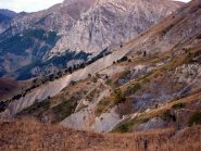 il bellissimo sentiero di discesa.