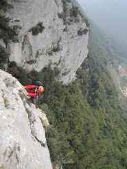 Filippo in uscita dallo Spigolo sud