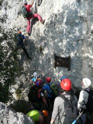 Coda e attacco della via ferrata
