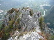 La facile cresta finale e la valle
