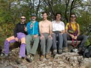 Il gruppo al completo sulla panchina di vetta