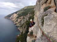 Il traverso in uscita dal primo tiro