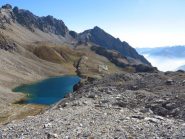 Lago mediano di Roburent dal sentiero che passa alto