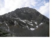 la cupa parete nord del Pizzo del Ton con a sx la cresta est di salita..