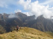 sul crestone verso la Cima dell'Orletto