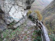 Tratto attrezzato sul sentiero natura Orrido del Ratus