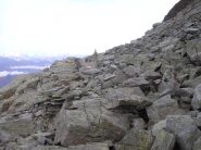 versante in ombra con il verglas