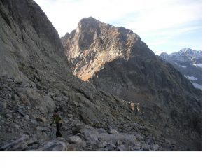 Il colle di Fenestrelle sovrastato dalla Punta Gelas Fenestrelle..