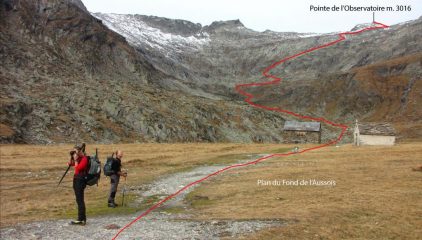 pianoro del Fond de l'Aussois e restante via di salita alla cima (1-11-2013)