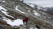 incontrando le prime lingue di neve a quota 2800 m. (1-11-2013)