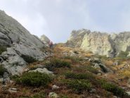 Il breve canale risalito sul versante valdostano 