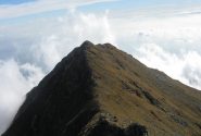 la cresta che unisce le due punte, vista dalla N