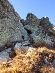 Il breve passaggio di arrampicata