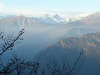Verso Zerbion, Cervino, Breithorn da un punto panoramico della dorsale