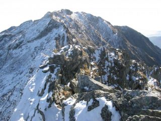 La cresta sud-est verso la Cima Bonze