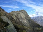 Monte Bo, all'estrema sinistra il canale di salita
