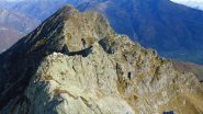 cresta percorsa,in fondo il Bec Renon