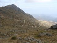 la sterrata che arriva fino alla cava