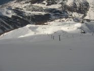 A sinistra dell'impianto: nessuna traccia!