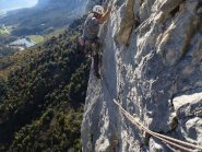 Il traverso all'inizio del secondo tiro. Molto bello.