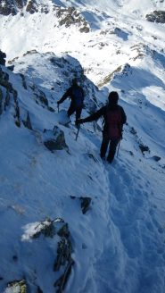 scendendo dalla vetta