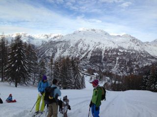 poco sopra il Frais, risalendo le piste, 40-50 cm