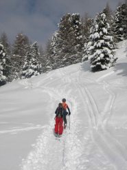 Nuove leve: Edoardo e Yael (10 anni) prima del pendio finale