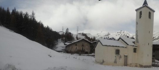 la partenza dal paesello di Pont Serrand...