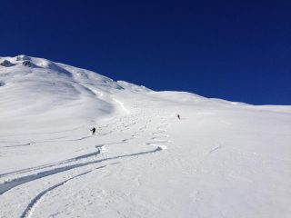 discesa dalla cima