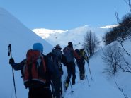 nel vallone lungo il torrente