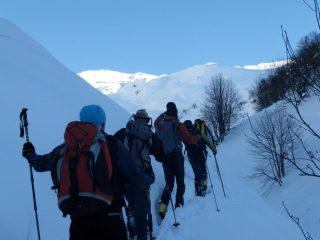 nel vallone lungo il torrente