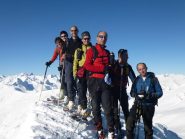 foto di gruppo in vetta