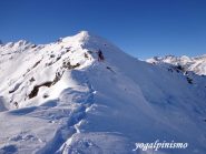 la facile cresta est per la Punta del Campanile
