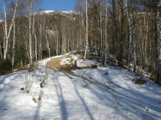 Salendo sulla sterrata per Croce Merlet
