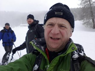 In discesa, con Piero e Marco