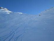 il bellissimo pendio sotto la cima