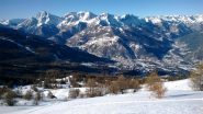 Pendii di discesa e panorama