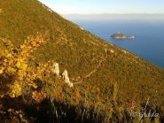 Sentiero dell'Onda visto dall'alto